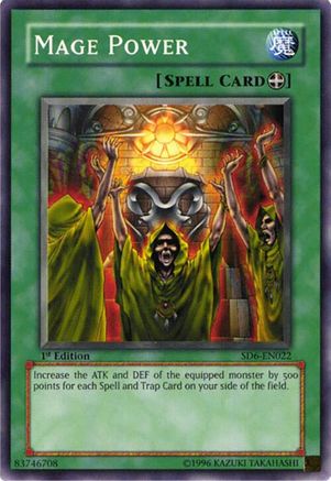 Mage Power (SD6-EN022) - Structure Deck: Spellcaster's Judgment Unlimited Structure Deck: Spellcaster's Judgment Yugioh Single Squirtle Squad Card Shop.