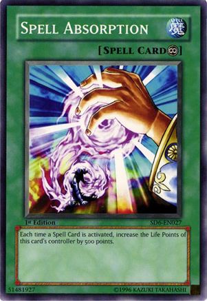 Spell Absorption (SD6-EN027) - Structure Deck: Spellcaster's Judgment 1st Edition Structure Deck: Spellcaster's Judgment Yugioh Single Squirtle Squad Card Shop.