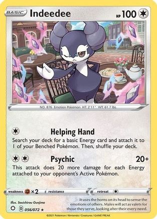 Indeedee - 056/072/072 Deck Exclusives - Rare Deck Exclusives Pokemon Single Squirtle Squad Card Shop.