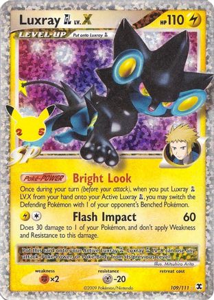Luxray GL LV.X 109 - Holofoil Celebrations Classic Collection - Classic Collection Celebrations: Classic Collection Pokemon Single Squirtle Squad Card Shop.