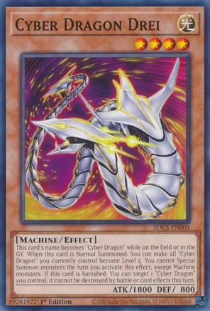 Cyber Dragon Drei (SDCS-EN005) - Structure Deck: Cyber Strike 1st Edition Structure Deck: Cyber Strike Yugioh Single Squirtle Squad Card Shop.