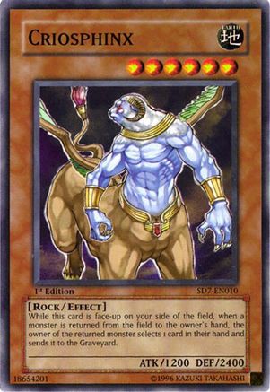 Criosphinx (SD7-EN010) - Structure Deck: Invincible Fortress 1st Edition Structure Deck: Invincible Fortress Yugioh Single Squirtle Squad Card Shop.