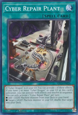 Cyber Repair Plant (SDCS-EN024) - Structure Deck: Cyber Strike Unlimited Structure Deck: Cyber Strike Yugioh Single Squirtle Squad Card Shop.