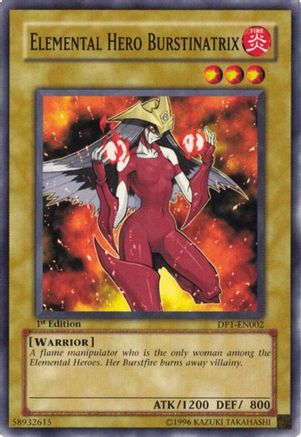 Elemental Hero Burstinatrix (DP1-EN002) - Duelist Pack 1: Jaden Yuki 1st Edition Duelist Pack 1: Jaden Yuki Yugioh Single Squirtle Squad Card Shop.