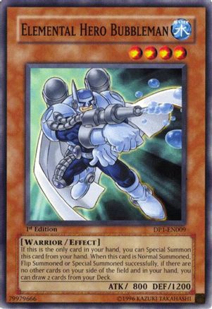 Elemental Hero Bubbleman (DP1-EN009) - Duelist Pack 1: Jaden Yuki Unlimited Duelist Pack 1: Jaden Yuki Yugioh Single Squirtle Squad Card Shop.