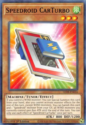 Speedroid CarTurbo (LED8-EN016) - Legendary Duelists: Synchro Storm 1st Edition Legendary Duelists: Synchro Storm Yugioh Single Squirtle Squad Card Shop.