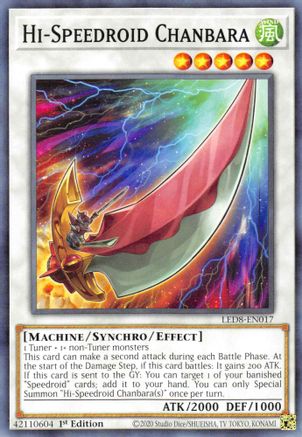 Hi-Speedroid Chanbara (LED8-EN017) - Legendary Duelists: Synchro Storm 1st Edition Legendary Duelists: Synchro Storm Yugioh Single Squirtle Squad Card Shop.