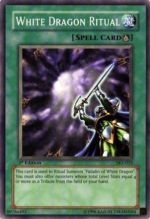 White Dragon Ritual (SKE-025) - Starter Deck: Kaiba Evolution Unlimited Starter Deck: Kaiba Evolution Yugioh Single Squirtle Squad Card Shop.