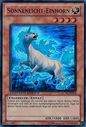 Sunlight Unicorn (German) - "Sonnenlicht-Einhorn" (AC11-DE014) - Advent Calendar 2011 (Adventskalender) Limited Advent Calendar 2011 (Adventskalender) Yugioh Single Squirtle Squad Card Shop.