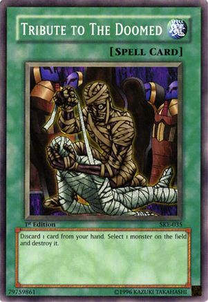 Tribute to The Doomed (SKE-035) - Starter Deck: Kaiba Evolution 1st Edition Starter Deck: Kaiba Evolution Yugioh Single Squirtle Squad Card Shop.