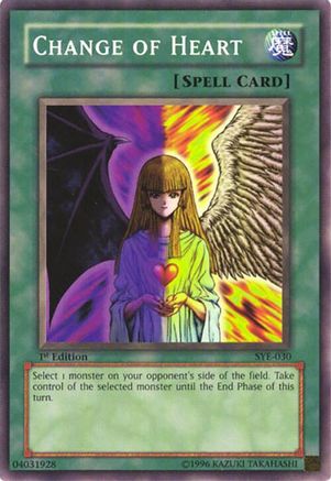 Change of Heart (SYE-030) - Starter Deck: Yugi Evolution Unlimited Starter Deck: Yugi Evolution Yugioh Single Squirtle Squad Card Shop.