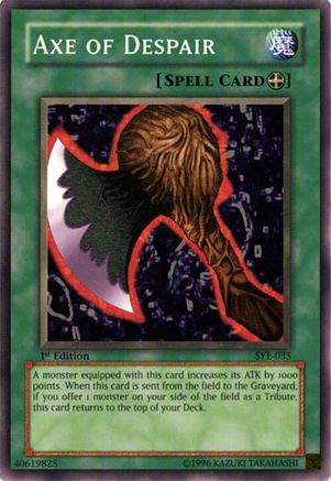 Axe of Despair (SYE-035) - Starter Deck: Yugi Evolution 1st Edition Starter Deck: Yugi Evolution Yugioh Single Squirtle Squad Card Shop.