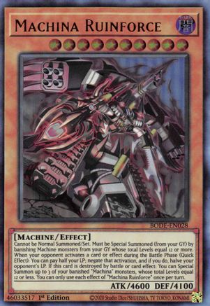 Machina Ruinforce (BODE-EN028) - Burst of Destiny 1st Edition Burst of Destiny Yugioh Single Squirtle Squad Card Shop.