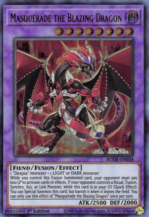 Masquerade the Blazing Dragon (BODE-EN038) - Burst of Destiny 1st Edition Burst of Destiny Yugioh Single Squirtle Squad Card Shop.