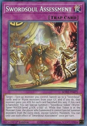 Swordsoul Assessment (BODE-EN072) - Burst of Destiny 1st Edition Burst of Destiny Yugioh Single Squirtle Squad Card Shop.
