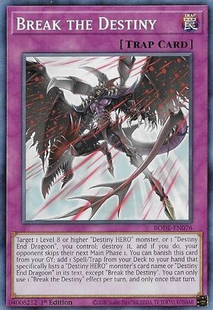 Break the Destiny (BODE-EN076) - Burst of Destiny 1st Edition Burst of Destiny Yugioh Single Squirtle Squad Card Shop.