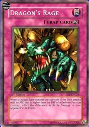 Dragon's Rage (SD1-EN024) - Structure Deck: Dragon's Roar Unlimited Structure Deck: Dragon's Roar Yugioh Single Squirtle Squad Card Shop.