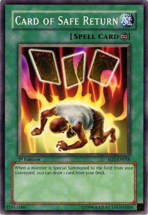 Card of Safe Return (SD2-EN018) - Structure Deck: Zombie Madness Unlimited Structure Deck: Zombie Madness Yugioh Single Squirtle Squad Card Shop.