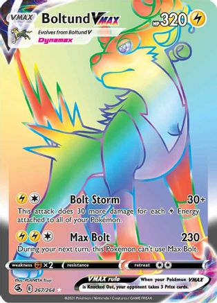 Boltund VMAX (Secret) 267 - Holofoil SWSH08 Fusion Strike - Secret Rare SWSH08: Fusion Strike Pokemon Single Squirtle Squad Card Shop.