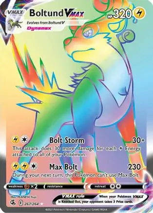 Boltund VMAX (Secret) 267 - Holofoil SWSH08 Fusion Strike - Secret Rare SWSH08: Fusion Strike Pokemon Single Squirtle Squad Card Shop.