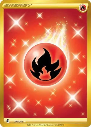 Fire Energy (Secret) 284 - Holofoil SWSH08 Fusion Strike - Secret Rare SWSH08: Fusion Strike Pokemon Single Squirtle Squad Card Shop.