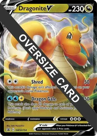 Dragonite V - SWSH154 - Holofoil Jumbo Cards - Promo Jumbo Cards Pokemon Single Squirtle Squad Card Shop.
