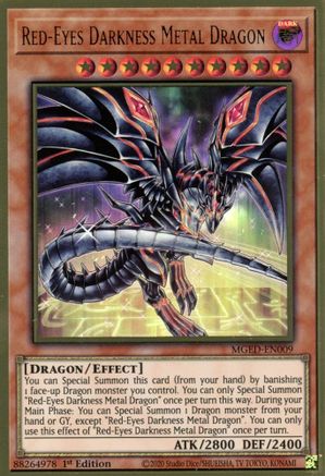 Red-Eyes Darkness Metal Dragon (Alternate Art) (MGED-EN009) - Maximum Gold: El Dorado 1st Edition Maximum Gold: El Dorado Yugioh Single Squirtle Squad Card Shop.