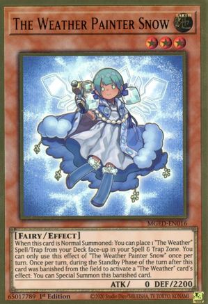 The Weather Painter Snow (MGED-EN016) - Maximum Gold: El Dorado 1st Edition Maximum Gold: El Dorado Yugioh Single Squirtle Squad Card Shop.