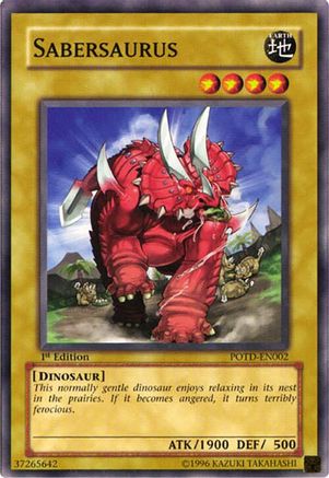 Sabersaurus (POTD-EN002) - Power of the Duelist Unlimited Power of the Duelist Yugioh Single Squirtle Squad Card Shop.
