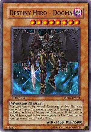 Destiny Hero - Dogma (POTD-EN014) - Power of the Duelist Unlimited Power of the Duelist Yugioh Single Squirtle Squad Card Shop.