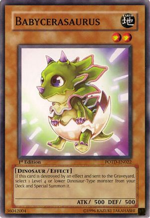 Babycerasaurus (POTD-EN022) - Power of the Duelist 1st Edition Power of the Duelist Yugioh Single Squirtle Squad Card Shop.