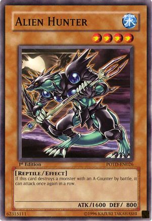 Alien Hunter (POTD-EN026) - Power of the Duelist 1st Edition Power of the Duelist Yugioh Single Squirtle Squad Card Shop.