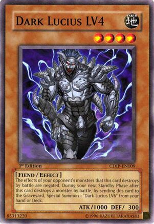 Dark Lucius LV4 (CDIP-EN009) - Cyberdark Impact Unlimited Cyberdark Impact Yugioh Single Squirtle Squad Card Shop.