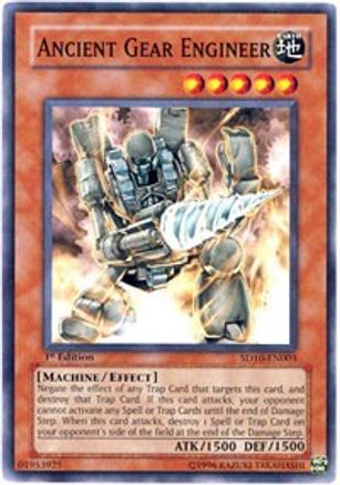 Ancient Gear Engineer (SD10-EN003) - Structure Deck: Machine Re-Volt Unlimited Structure Deck: Machine Re-Volt Yugioh Single Squirtle Squad Card Shop.