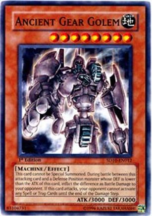 Ancient Gear Golem (SD10-EN012) - Structure Deck: Machine Re-Volt Unlimited Structure Deck: Machine Re-Volt Yugioh Single Squirtle Squad Card Shop.