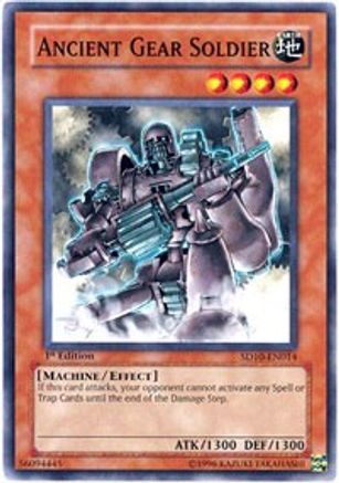 Ancient Gear Soldier (SD10-EN014) - Structure Deck: Machine Re-Volt Unlimited Structure Deck: Machine Re-Volt Yugioh Single Squirtle Squad Card Shop.