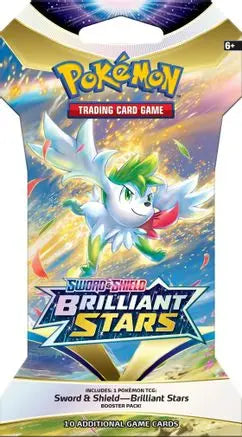 Brilliant Stars Sleeved Booster Pack SWSH09: Brilliant Stars Pokemon Sealed Squirtle Squad Card Shop.