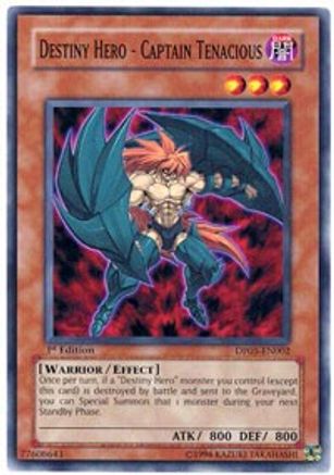 Destiny Hero - Captain Tenacious (DP05-EN002) - Duelist Pack 5: Aster Phoenix 1st Edition Duelist Pack 5: Aster Phoenix Yugioh Single Squirtle Squad Card Shop.