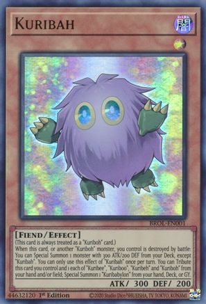 Kuribah (BROL-EN001) - Brothers of Legend 1st Edition Brothers of Legend Yugioh Single Squirtle Squad Card Shop.