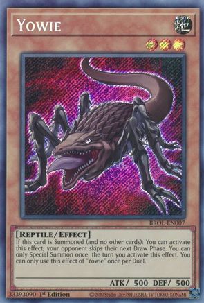 Yowie (BROL-EN007) - Brothers of Legend 1st Edition Brothers of Legend Yugioh Single Squirtle Squad Card Shop.