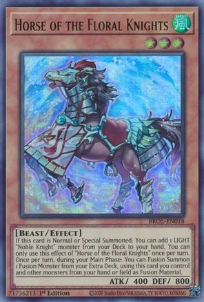 Horse of the Floral Knights (BROL-EN018) - Brothers of Legend 1st Edition Brothers of Legend Yugioh Single Squirtle Squad Card Shop.