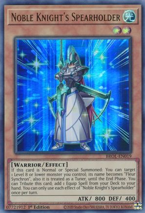Noble Knight's Spearholder (BROL-EN019) - Brothers of Legend 1st Edition Brothers of Legend Yugioh Single Squirtle Squad Card Shop.