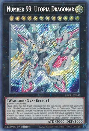 Number 99: Utopia Dragonar (BROL-EN057) - Brothers of Legend 1st Edition Brothers of Legend Yugioh Single Squirtle Squad Card Shop.