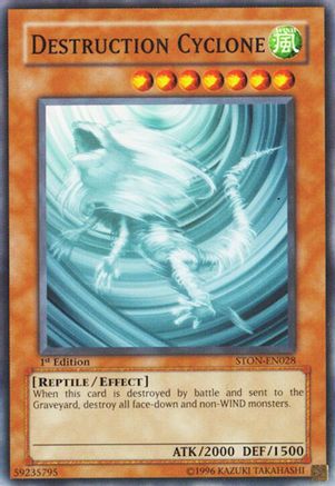 Destruction Cyclone (STON-EN028) - Strike of Neos 1st Edition Strike of Neos Yugioh Single Squirtle Squad Card Shop.