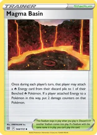 Magma Basin 144 - Reverse Holofoil SWSH09 Brilliant Stars - Uncommon