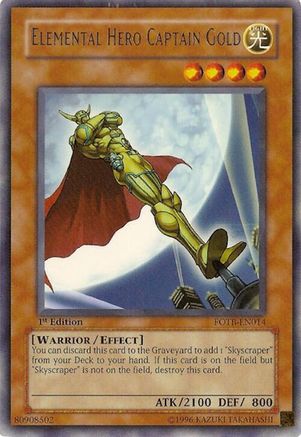 Elemental Hero Captain Gold (FOTB-EN014) - Force of the Breaker 1st Edition Force of the Breaker Yugioh Single Squirtle Squad Card Shop.
