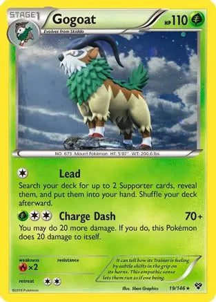 Gogoat - 19/146 holo Blister Exclusives Pokemon Single Squirtle Squad Card Shop.