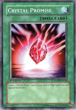 Crystal Promise (FOTB-EN036) - Force of the Breaker Unlimited Force of the Breaker Yugioh Single Squirtle Squad Card Shop.