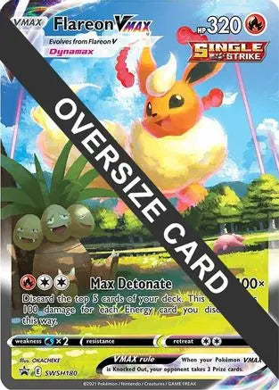 Flareon VMAX - SWSH180 - Holofoil Jumbo Cards - Promo Jumbo Cards Pokemon Single Squirtle Squad Card Shop.