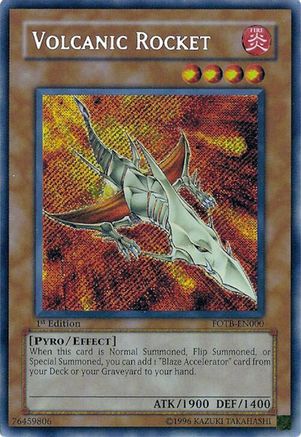 Volcanic Rocket (FOTB-EN000) - Force of the Breaker Unlimited Force of the Breaker Yugioh Single Squirtle Squad Card Shop.